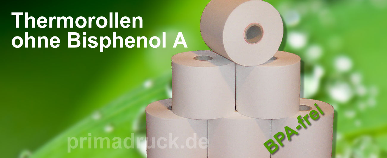 Thermorollen ohne Bisphenol-A für Registrierkassen und EC-Geräte