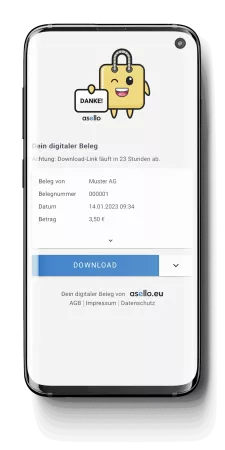 Digitaler Beleg bei primasello Kassensystemen kostenlos buchen