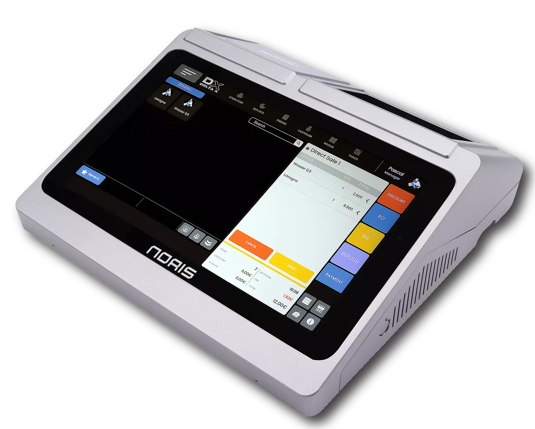 Noris Kassensystem MX-116 All-In-One-Touch-Kasse in silber