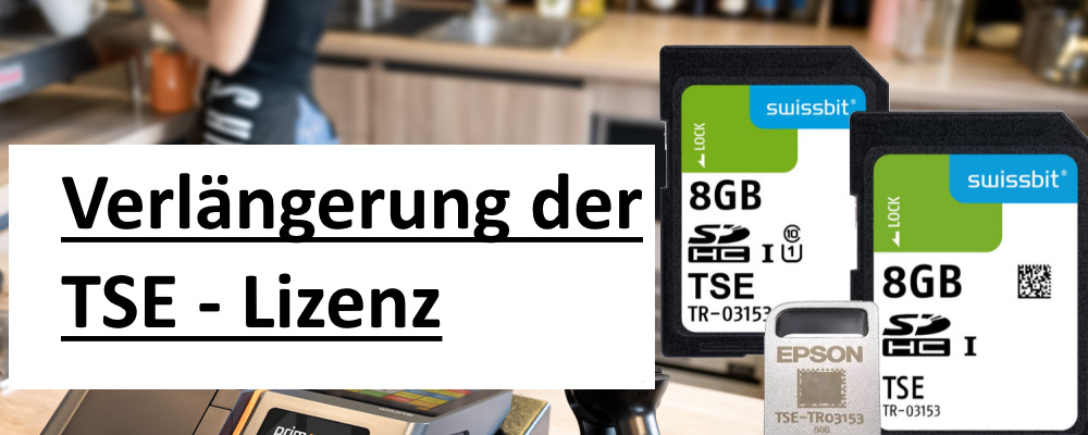 Verlängerung der TSE Lizenz bei Registrierkassen Multi Data und Sharp-Registrierkassen