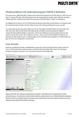 Multi Data Meldeverfahren Kassensystem