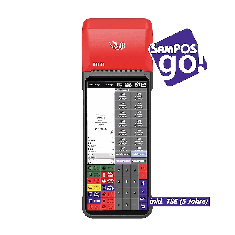 Touch Kassensystem Mobil Gerät SamPOS pro